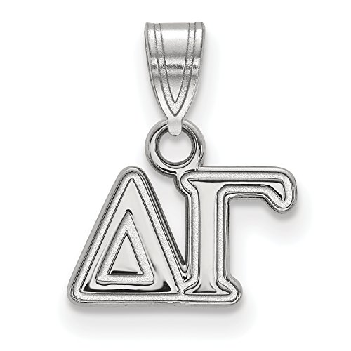 【中古】【未当て嵌める・未開封品】LogoArtスターリングしろがね色Delta Gamma Smallシャンデリヤチェーン店Included