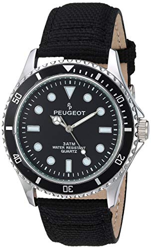 【中古】【未当て嵌める・未開封品】[プジョー] Peugeot ウオッチ Men\u0027s Sports Bezel Blak Dial Black Canvas Strap Watch アナログ 石英 2057BK メンズ [並行輸入品]