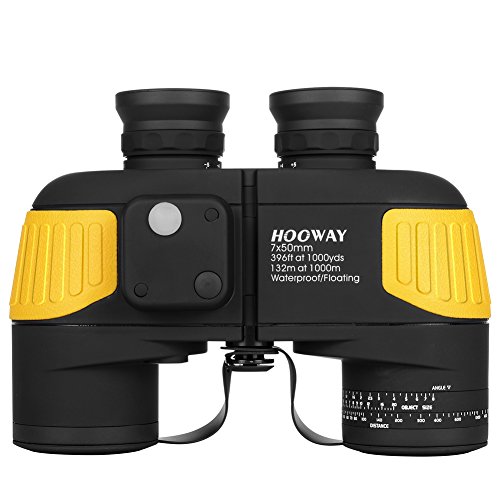 【中古】【未使用・未開封品】Hooway 7x50 Waterproof Fogproof Marine Binoculars w/Internal Rangefinder & Compass for Navigation,Boating,Fishing,Water Sports,Hunting|AJIMURA-SHOP