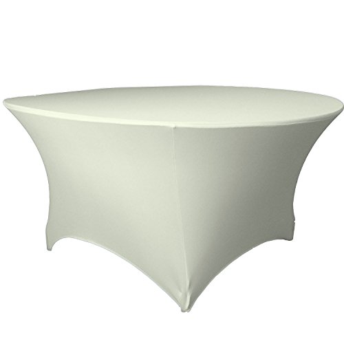 【中古】【未使用・未開封品】LA Linen ハイスパンデックス テーブルクロス TCSpandex60Rx30H_IvoryX25