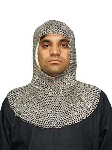 【中古】【未使用・未開封品】Souvenir India チェーンメールフードチェーン メールコイフ 10mm フラットリベットMS - The MEDIEVALS Armor|AJIMURA-SHOP