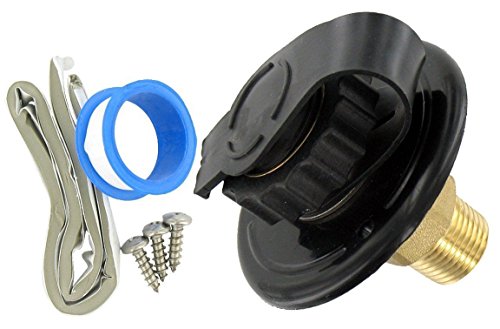 【中古】【未使用・未開封品】Valterra A01-0169LFVP ブラック 2-3/4インチ RV シティー ウォーターフィル フランジ付き|AJIMURA-SHOP