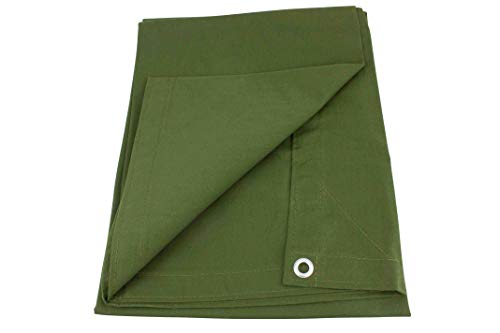 【中古】【未当て嵌める・未開封品】Mytee Products 12フート x 16フート グリーンキャンバスタープ 12薬局衡オンス 高耐久 雨合羽