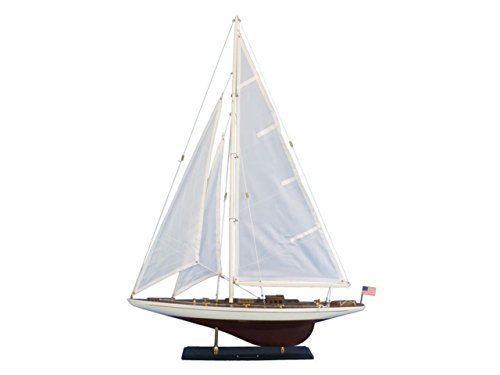 【中古】【未使用・未開封品】ハンプトンNautical木製RangerモデルSailing Yacht、35インチ
