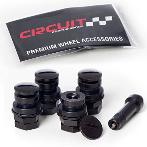 【中古】【未使用・未開封品】Circuit Performance ブラックボルトインフラッシュマウントバルブステム (4個セット)