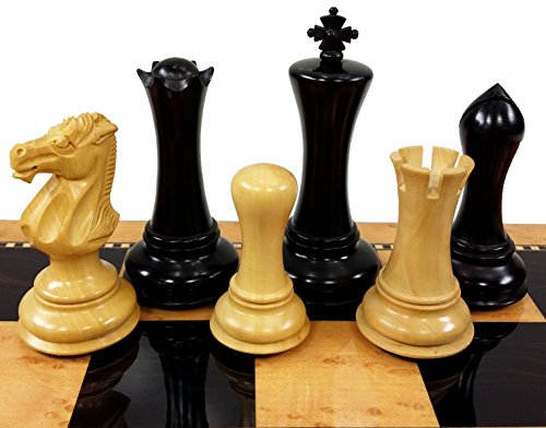【中古】【未使用・未開封品】4 Queens - Staunton Wood Modern Empire Black & Natural Chess Men Set - NO Board|AJIMURA-SHOP