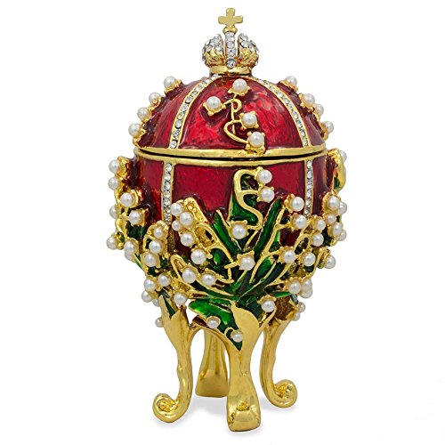 【中古】【未使用・未開封品】1898?Lilies Of The Valleyインペリアルイースターエッグ3.5?\"