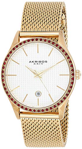 【中古】【未使用・未開封品】[アクリボス XXIV] Akribos XXIV 腕時計 Women's Swiss Quartz Stainless Steel Casual Watch, Color:Gold-Toned スイス製クォーツ AK967YG レデ