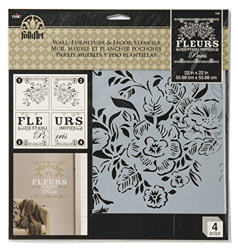 【中古】【未使用・未開封品】フォークアート31603ペインティングステンシル、12x12\