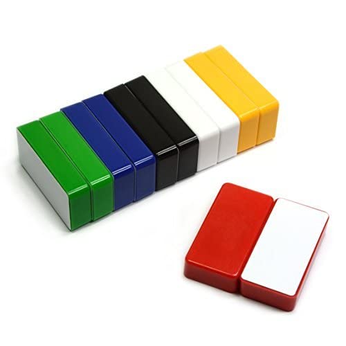 【中古】【未使用・未開封品】12 Count Multi-Colour Magnetic Whiteboard Magnets - Can Hold up to 37 Pages on Steel Cabinet - Domino Size Good for Magnetic Message Bo|AJIMURA-SHOP