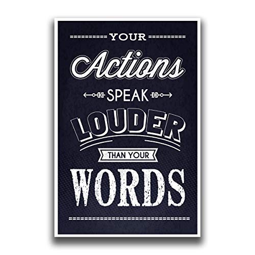 【中古】【未使用・未開封品】アクションSpeak Louder Than Wordsポスター| 18-inches by 12-inches |プレミアム品質100lbグロスポスター用紙| jsc135|AJIMURA-SHOP