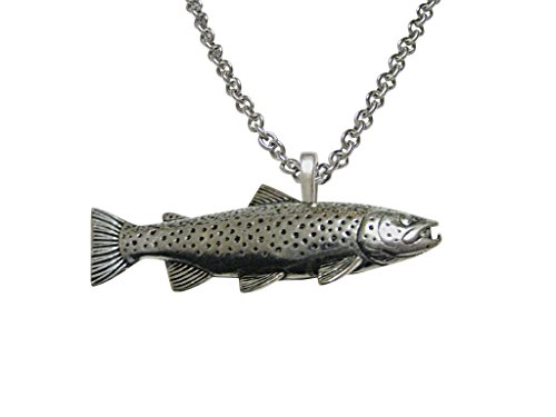 【中古】【未使用・未開封品】Trout魚ペンダントネックレス