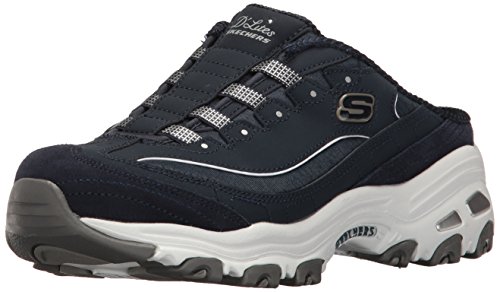 【中古】【未当て嵌める・未開封品】Skechers Sport レディース D\u0027Lites スリッポン ミュールスニーカー, 米国海軍/白いこと, 9