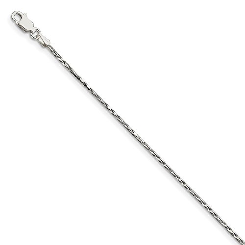 【中古】【未当て嵌める・未開封品】スターリングしろがね色1?粍 Square Snake Chain