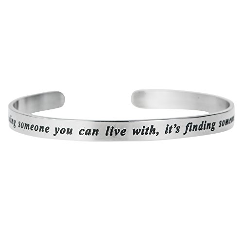 【中古】【未使用・未開封品】Qina C. Love is Finding Someone You Cant Live Without Without 調節可能カフブレスレット リストバンド バングル