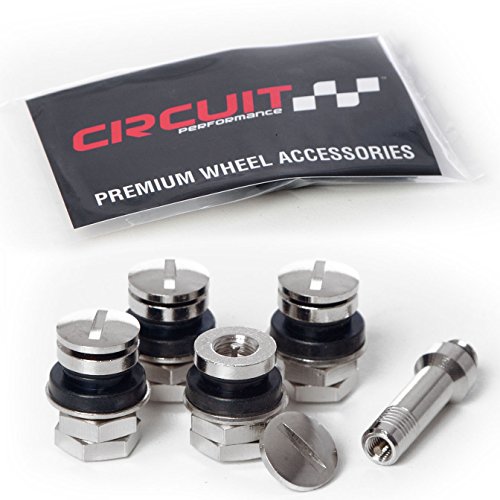 【中古】【未当て嵌める・未開封品】Circuit Performance クロムボルトインフラッシュマウントバルブステム (4個仕掛ける)
