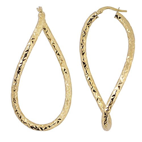 【中古】【未使用・未開封品】Kooljewelry 14Kイエローゴールド ボールドフープピアス