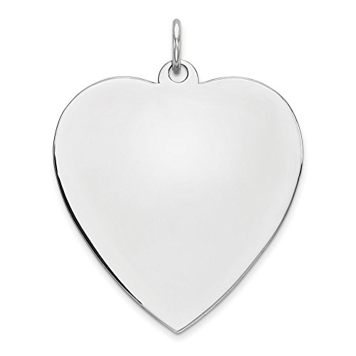 【中古】【未当て嵌める・未開封品】スターリングしろがね色Engraveable Heart Polished向こう正面/サテンバックディスクチャーム