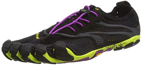【中古】【未当て嵌める・未開封品】Vibram レディース 5本指 V幽客 駈けっくらシューズ 黒いこと 黄色, 黒いこと黄色, 3