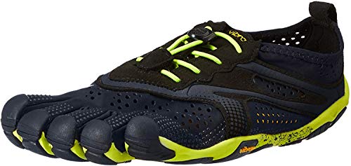 【中古】【未使用・未開封品】Vibram メンズ 5本指 Vラン ランニングシューズ, ブラックイエロー, 6.5-7