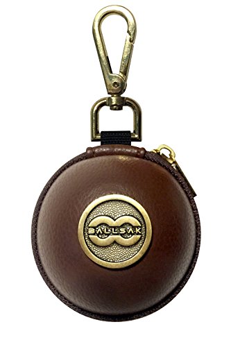 【中古】【未当て嵌める・未開封品】Ballsak Pro - Brass/Brown - Clip-on Cue Ball Case, Cue Ball Bag for Attaching Cue Balls, Pool Balls, Billiard Balls, Training Balls to