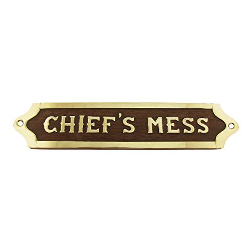 【中古】【未使用・未開封品】Chiefs Mess真鍮ドアサインMaritime Ships Plaque