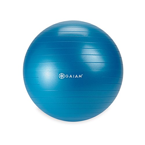 【中古】【未使用・未開封品】Gaiam キッズ バランスボール - 運動安定性ヨガボール 子供の代替 柔軟なシート 家庭や教室の活動的な子供に ブルー 45cm