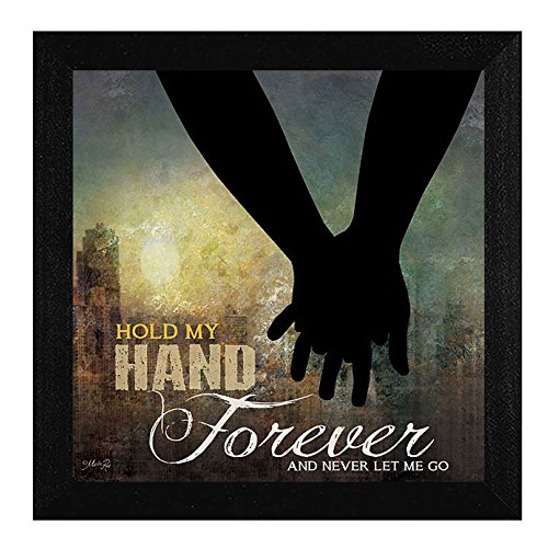 【中古】【未使用・未開封品】" Hold My Hand Forever " by Marla Rae、印刷壁アート、ハングアップする準備フレーム入りポスター、ブラックフレーム｜AJIMURA-SHOP