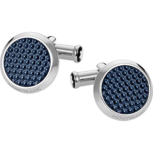 【中古】【未当て嵌める・未開封品】Montblanc gemelli acciaio Meisterst?ck blu 112904