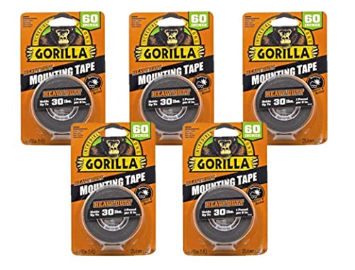 【中古】【未使用・未開封品】Gorilla取り付けテープ 頑丈 5 Pack ブラック 6055001-5 5