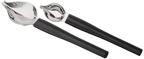 【中古】【未使用・未開封品】(Large/Small Set) - Mercer Culinary Precision Drawing Decorating Spoon Set, Large/Small, Stainless Steel