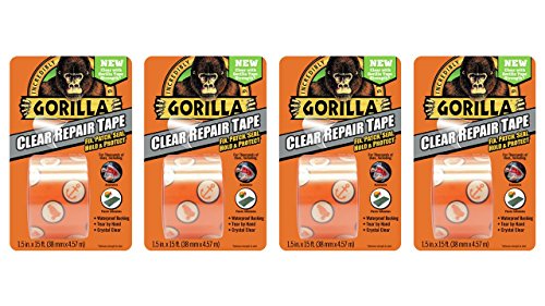 【中古】【未当て嵌める・未開封品】Gorilla クリスタルクリアダクトテープ 1.9in x 5yd 読みやすい (4容器に並べる)