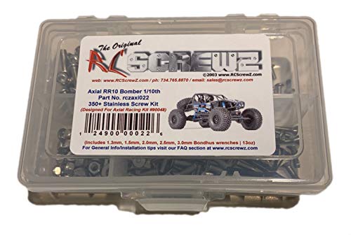 【中古】【未使用・未開封品】RCScrewZ Axial RR10 ボンバークローラー 1/10th ステンレススチール スクリューキット 軸キット AX90048 - axi022