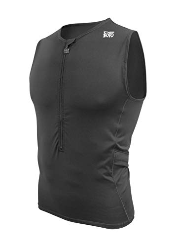 【中古】【未当て嵌める・未開封品】De Soto運動競技Skin Cooler Half Zip Tri Top???2017 M 黒いこと その他-靴