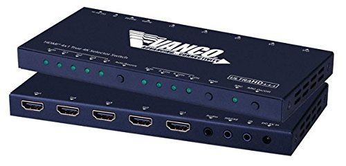 【中古】【未当て嵌める・未開封品】Vanco HDMISW41 HDMI 4×1 True 4Kセレクタースイッチ 弧線とHDR付き添い人