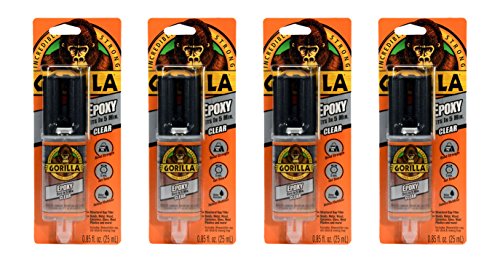 【中古】【未使用・未開封品】Gorilla (ゴリラ) 2パーツエポキシ 5分で硬化 0.85オンス 注射器 クリア (4個パック)