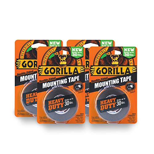 【中古】【未使用・未開封品】Gorilla取り付けテープ 頑丈 4 Pack ブラック 6055001-4 4