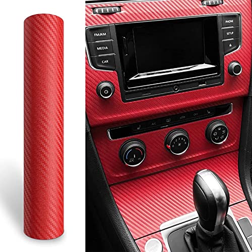 【中古】【未使用・未開封品】Silenceショッピング3dカーボンファイバービニール車DIYラップシートロールフィルムステッカーデカール???レッドカラー127?x 30?cm 50?\" x