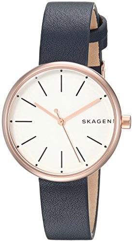 【中古】【未当て嵌める・未開封品】Skagen レディース SKW2592 Signatur ブルーレザーウォッチ