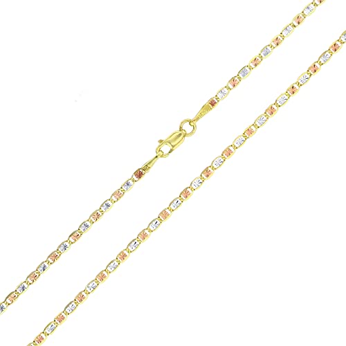 【中古】【未当て嵌める・未開封品】14?K 3色ゴールド1.85?MM Valentinoスターダイヤモンドカット030チェーン店