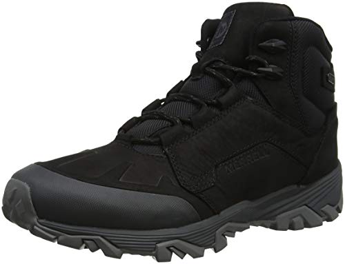 【中古】【未当て嵌める・未開封品】Merrell メンズ 冷ややかさ容器に並べる 内燃機関+スノーブーツ US 大きさ: 9 色つや: 黒いこと