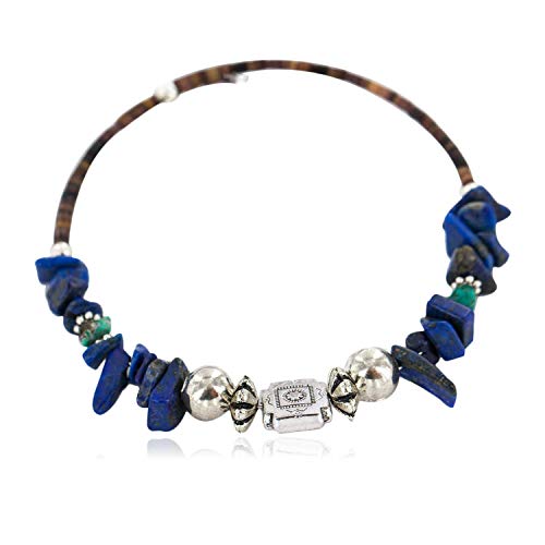 【中古】【未当て嵌める・未開封品】$ 80受け売り引き船Navajo Authentic Made by Charlene Little生まれながら青緑色HeishiラピスラズリNative American一回り腕輪
