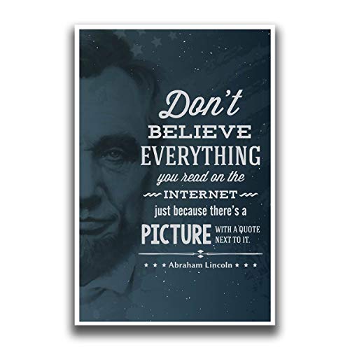 【中古】【未使用・未開封品】jsc137?Don読み取りすべてを信じないインターネット上のポスター| Abe Lincoln | 18-inches by 12-inches