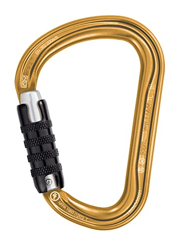 【中古】【未使用・未開封品】PETZL - William, Locking Carabiner for Belaying, Triact Lock, Gold