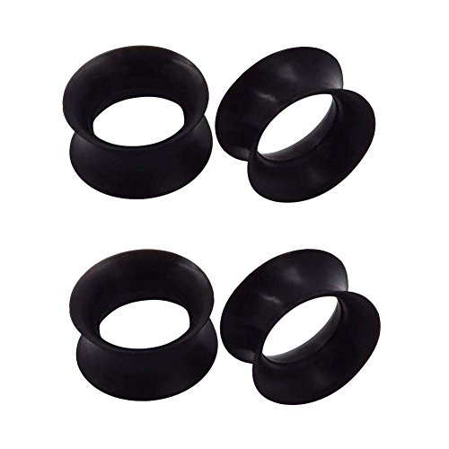 【中古】【未当て嵌める・未開封品】D\u0026M Jewelry 西洋ナシ/2西洋ナシ 黒いこと 薄型 ケイ素樹脂 軟らかい イヤースキン がら明き 水平坑 繋ぎ イヤーレット ピアス 8g-1in その他-靴