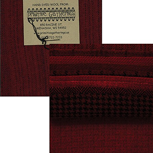 【中古】【未使用・未開封品】Primitive Gatherings 手染めウール クリスマスチャームパック 10 5インチ 正方形 PRI 6006