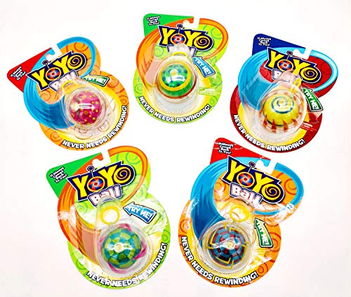 【中古】【未使用・未開封品】YoYo Ball Party 5個パック テレビでおなじみの色と柄 自動で返信 巻き戻す必要なし 説明書付き トリックの作成を学ぶ
