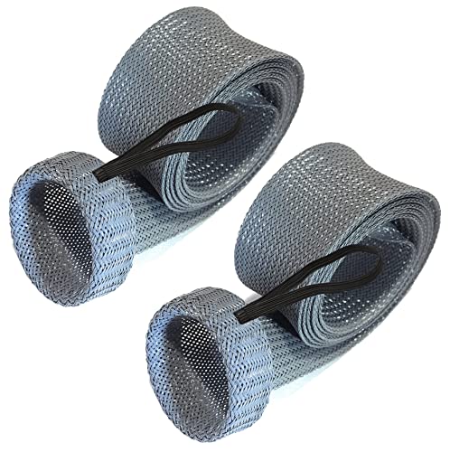 【中古】【未使用・未開封品】(Casting / Point End / 3.2cm Wide, Metal Gray) - Reaction Tackle Fishing Rod Cover/Rod Sleeve/Rod Sock (2-Pack)/Flat or Pointed End/Spi