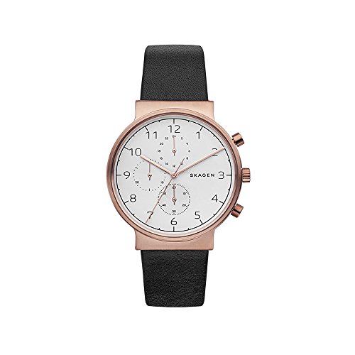 【中古】【未使用・未開封品】Skagen Women's Ancher SKW6371 Black Leather Quartz Fashion Watch|AJIMURA-SHOP