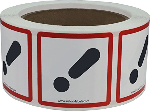 【中古】【未使用・未開封品】InStockLabels GHSピクトグラムラベルExclamation Mark 2?X 2インチ正方形500粘着ステッカー 18,192円